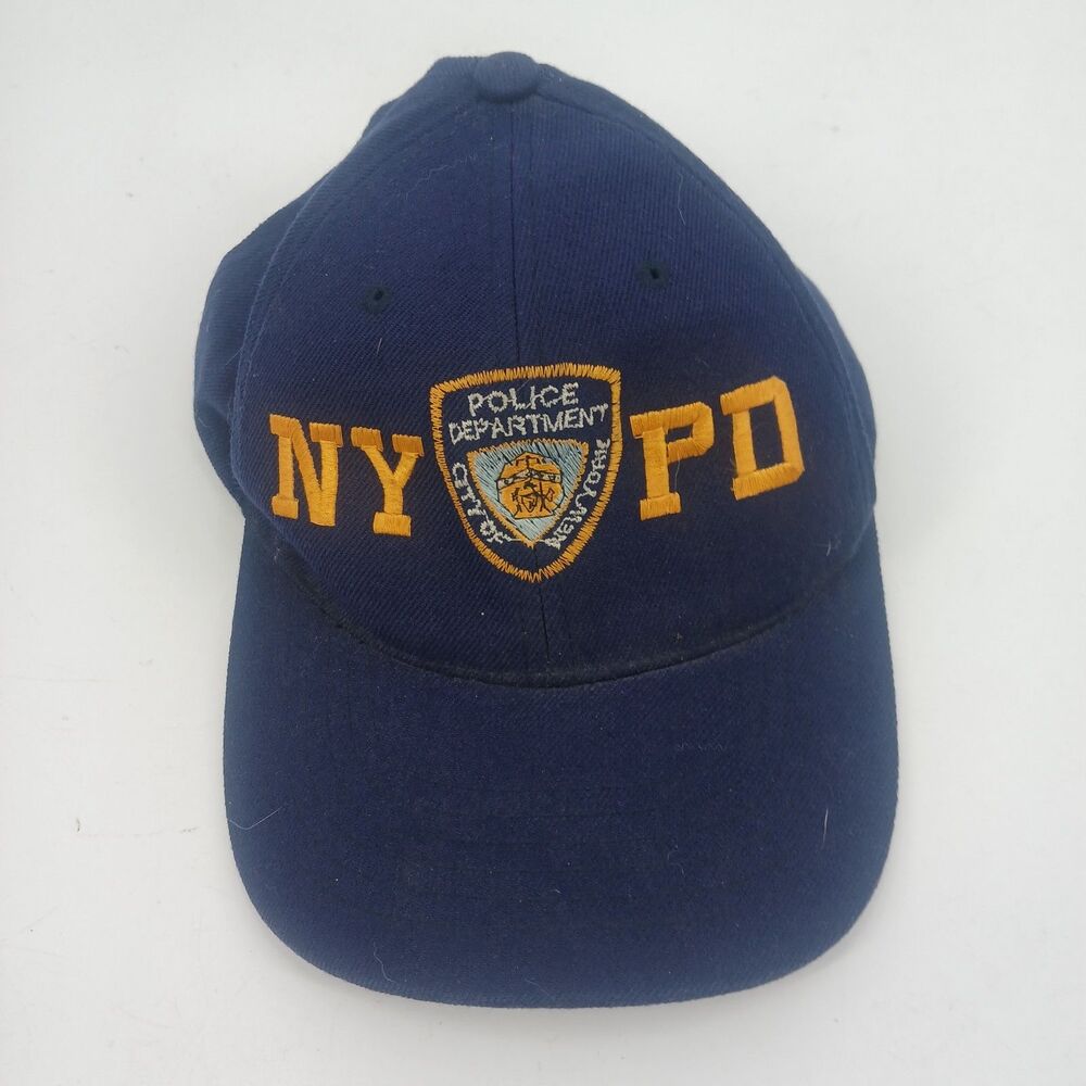 NYPD Embroidered Logo Navy Blue Strapback Baseball Cap Hat Police Department